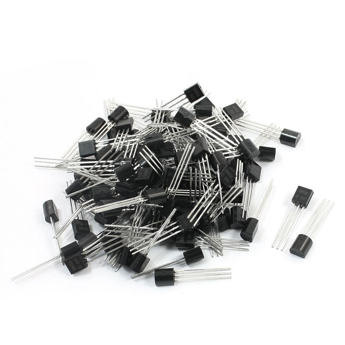 100 Pcs TO-92 Package PNP Silicon Transistor 40V 0.5A 0.625W