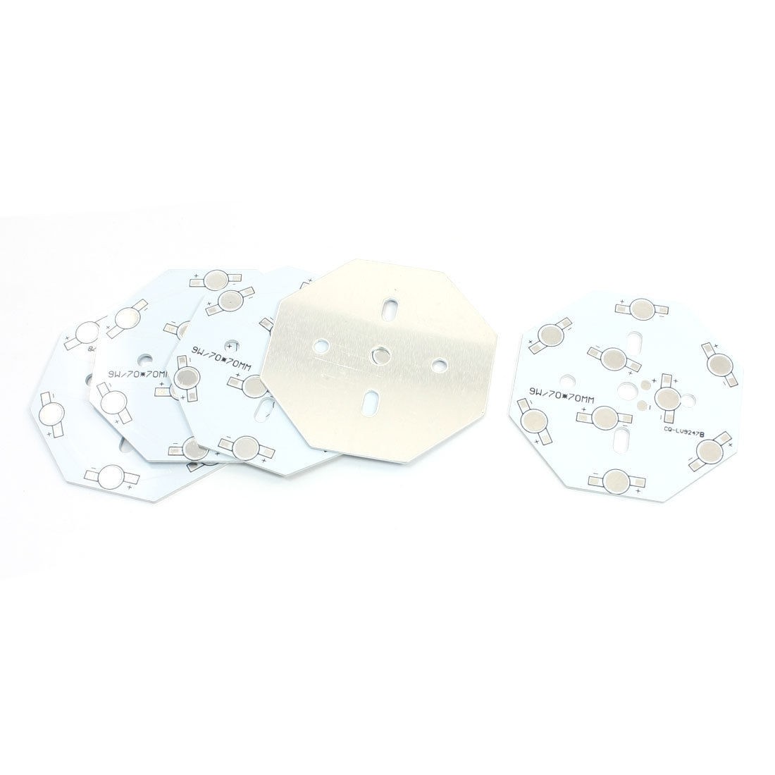 1W/3W High Power 9LED Octangle Aluminum PCB Printed Board DIY 70mm x 70mm 5Pcs