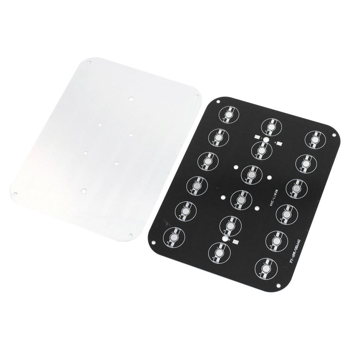 2Pcs 18 x 1W 3W 5W High Power LED Aluminum Base Plate 182mm x 142mm