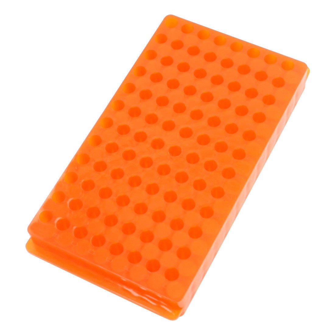 Double Sided Orange Polypropylene 96 Position Centrifuge Tube Pipette Vial Stand