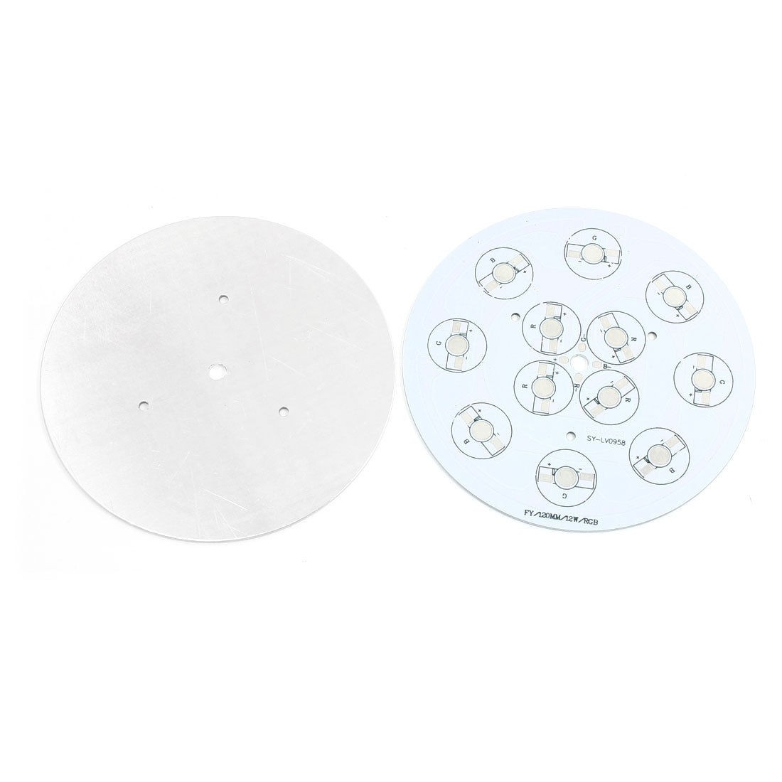 2Pcs 120mm Circle Aluminum PCB Circuit Board for 12 x 1W 3W 5W LED in Series