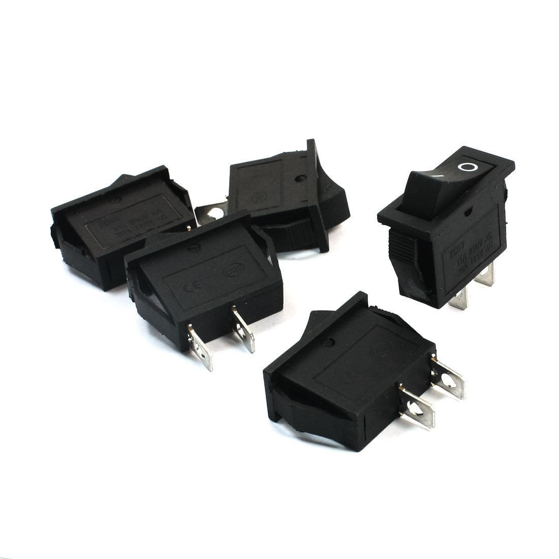 5pcs KCD3 AC 250V/125V 15A/30A Latching SPST on/off 2-Position Rocker Switch