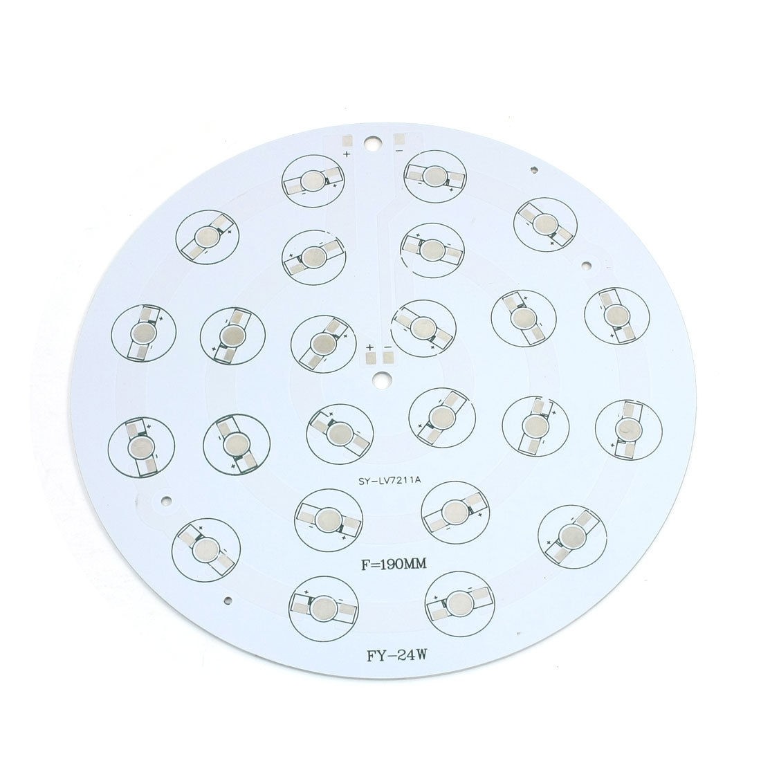 High Power Circle Aluminum PCB Circuit Board 190mm Diameter 24 x 1W 3W LED