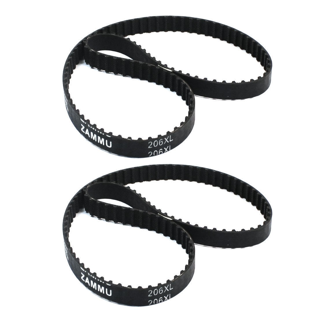 206XL 103 Teeth 10mm Width 5.08mm Pitch Rubber Timing Belt 20.6" Girth 2 Pcs