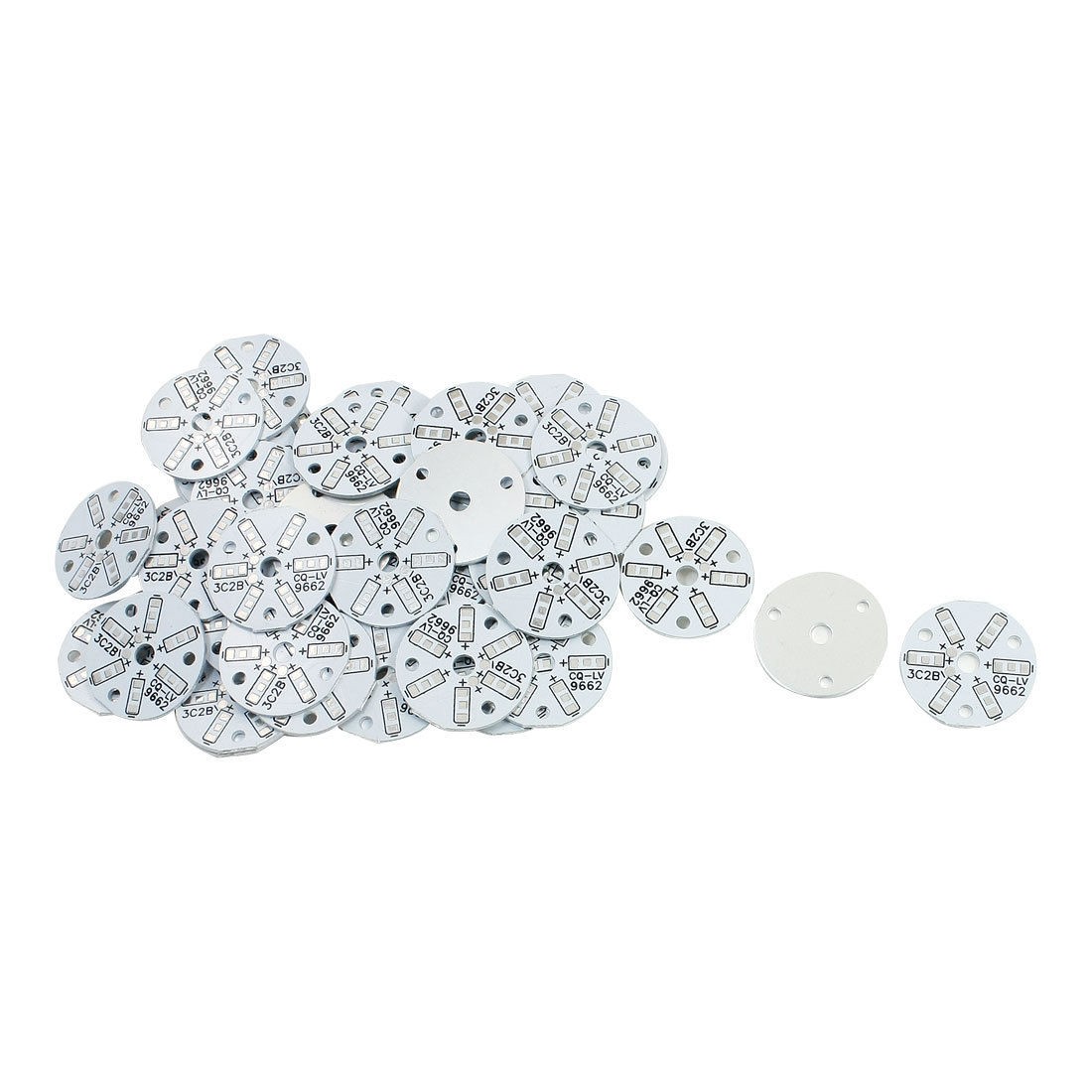 50Pcs 32mm Circle Aluminum PCB Circuit Board for 6 x 1/2W 5730 SMD LED