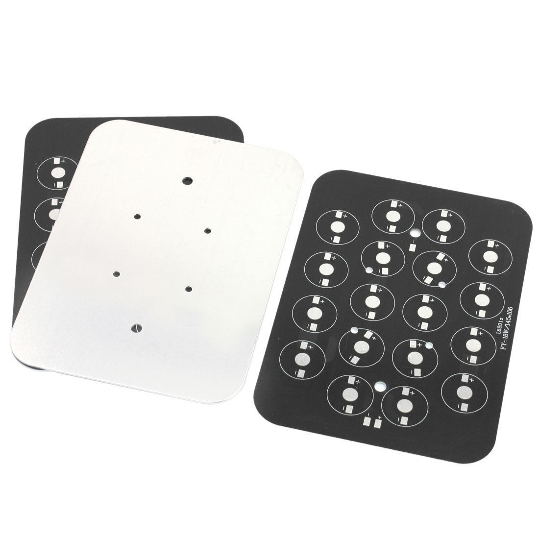 3Pcs 18 x 1W 3W 5W High Power LED Aluminum Base Plate 145mm x 106mm