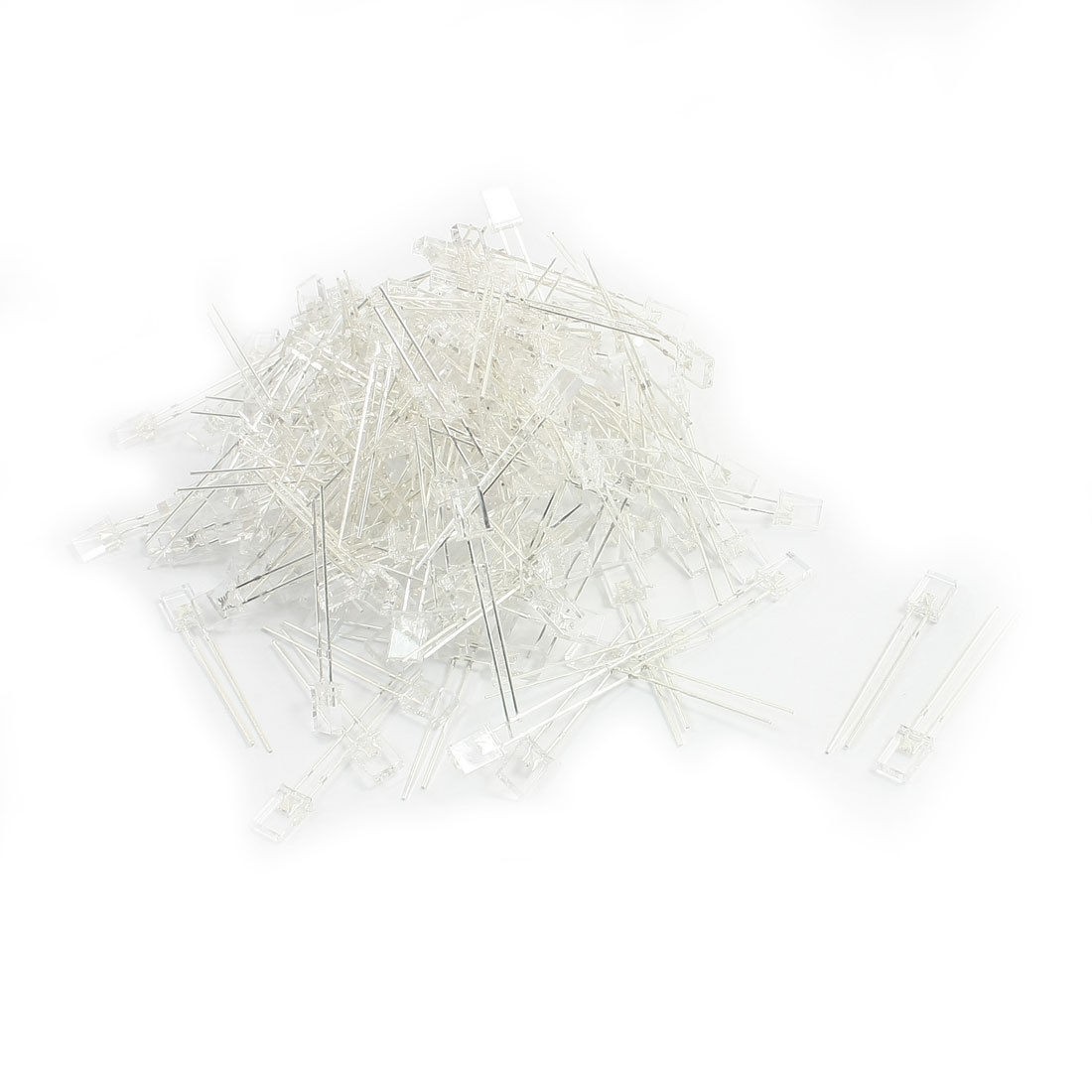 Replaceable Rectangle Head 2 Pin Green LED Light Emitting Diodes 2x5x7mm 200 Pcs