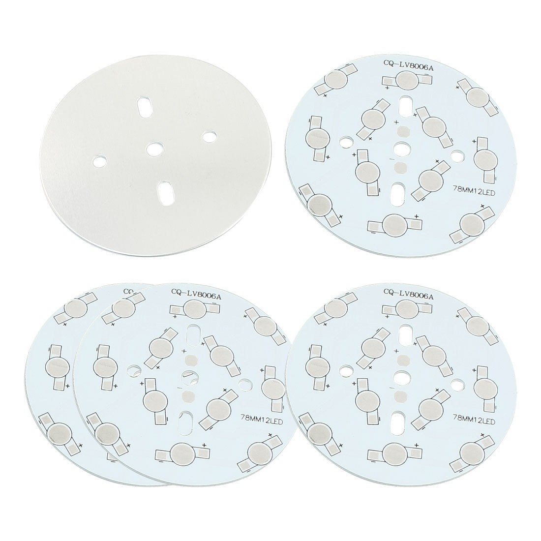 5Pcs 12 x 1W 3W LED High Power Circle Aluminum PCB Circuit Board 78mm Dia