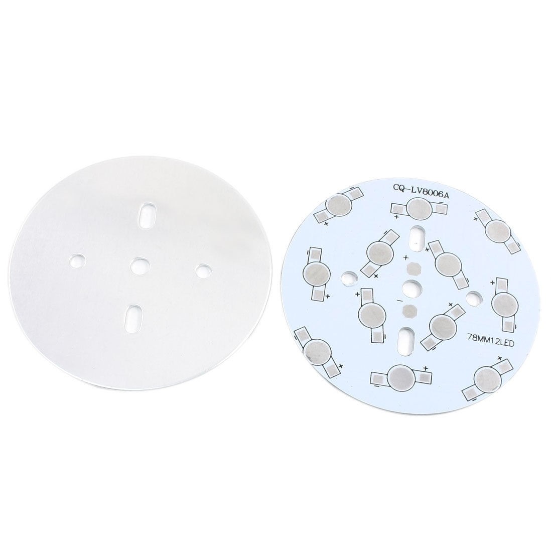 2Pcs 78mm Circle Aluminum PCB Circuit Board for 12 x 1W 3W LED in Series