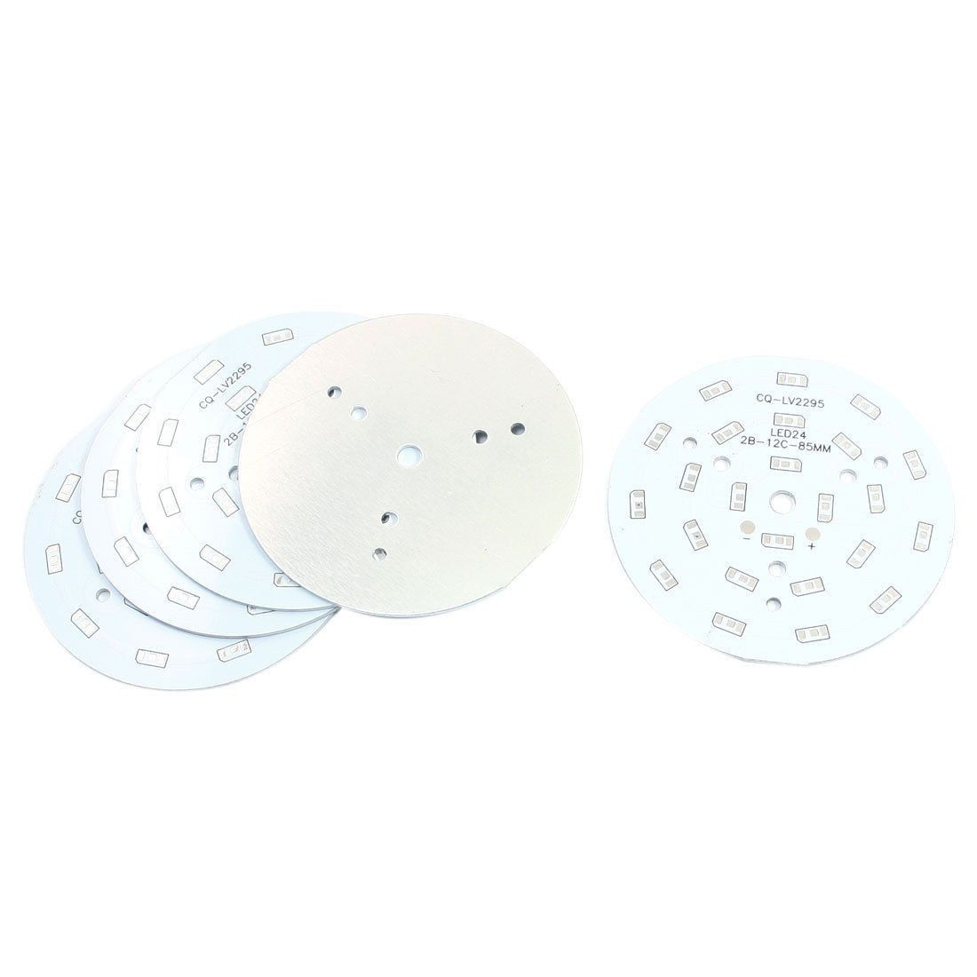 5Pcs 85mm Circle Aluminum PCB Circuit Board for 24 x 1/2W 5730 SMD LED