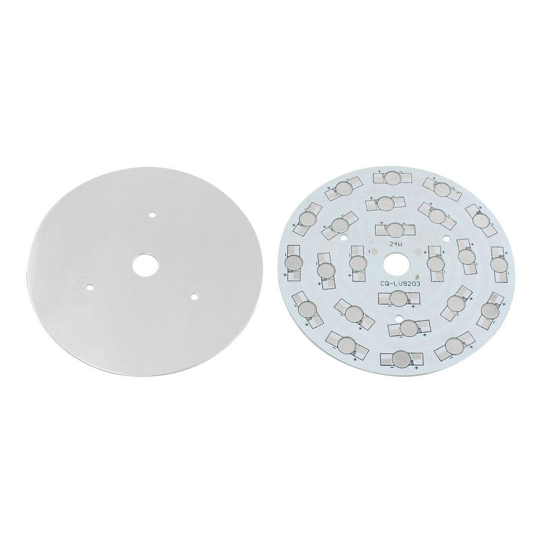 2Pcs Aluminum Base Plate PCB Circuit Board 108mm for 24 x 1W 3W LED in Series