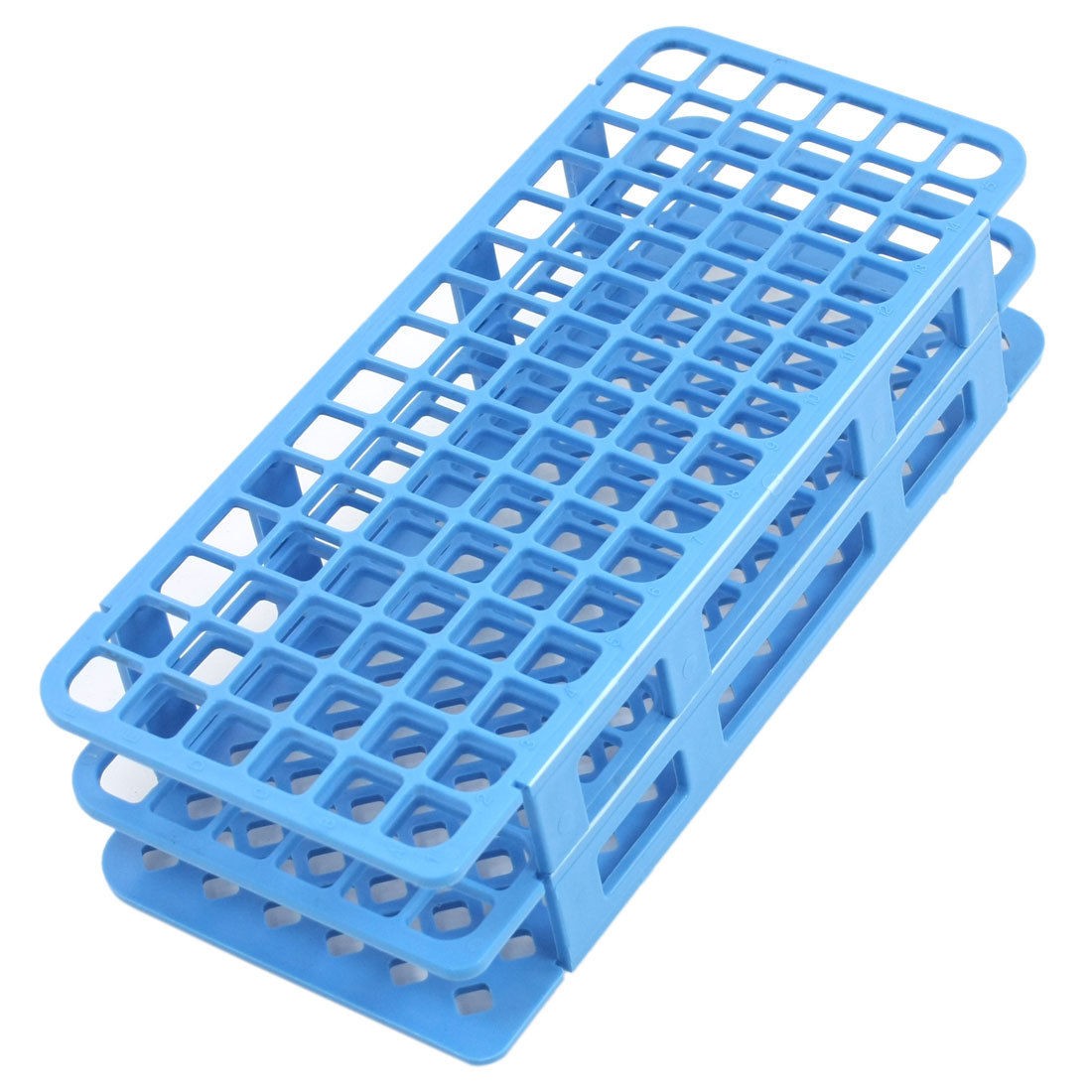 Lab Blue Plastic 90 Position 12mm Hole Test Tube Stand Rack