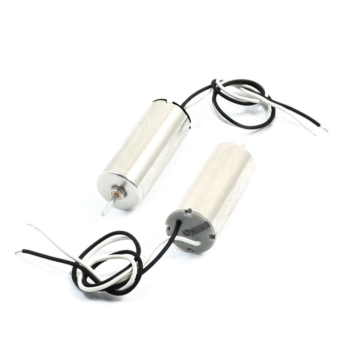 2 Pcs 7mm x 17mm DC3.7V 32000RPM 2 Wire Cylinder Hollow Cup Motor for RC Plane