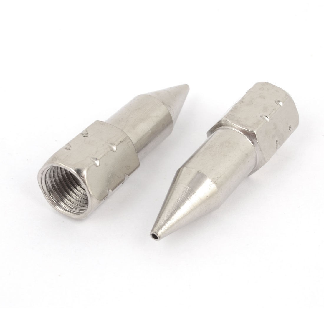 2pcs 9mm 0.35" Female Thread Conical Straight Grease Gun Nipple Fitting