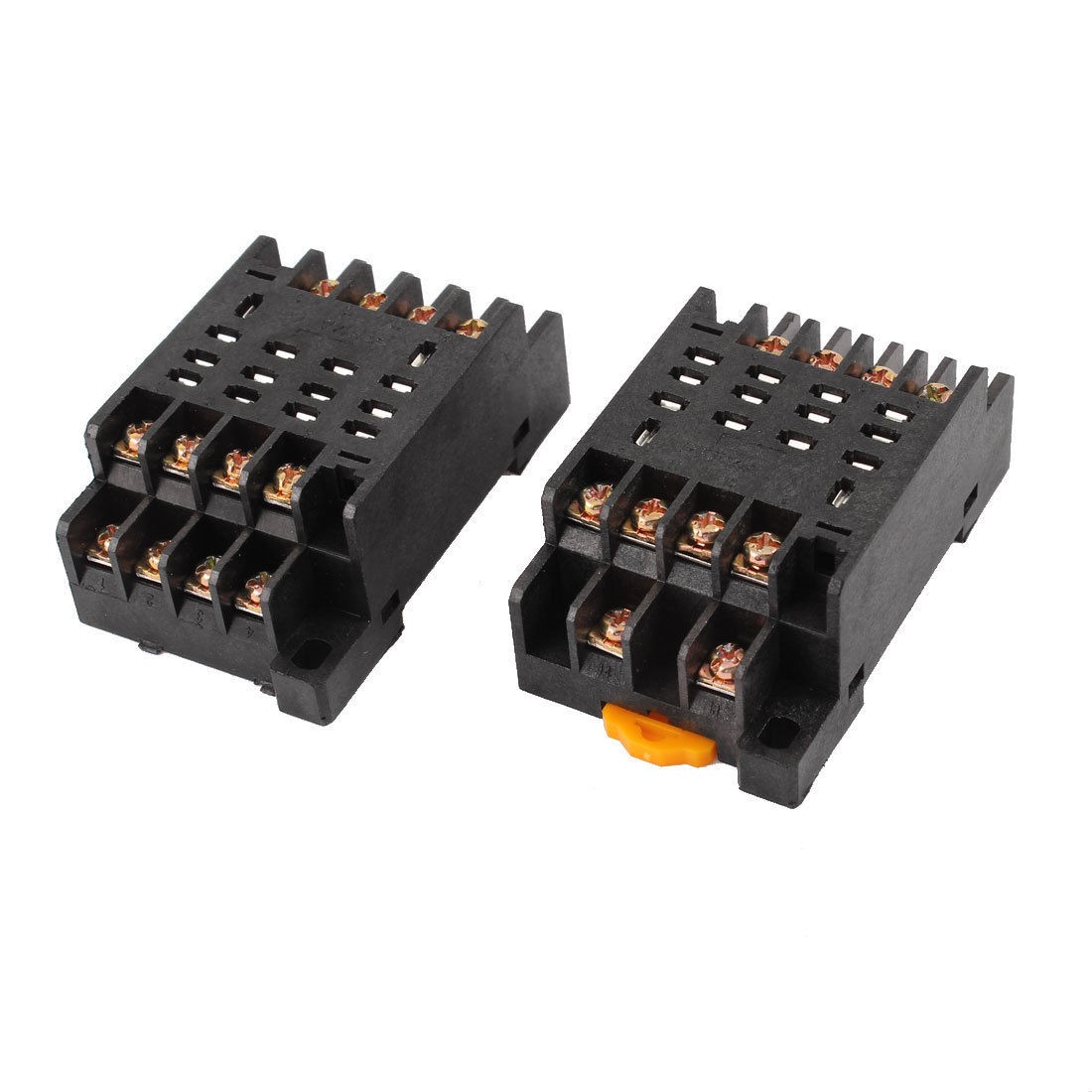 PTF14A 14 Pins 14P DIN Rail Mount Relay Socket Base 2pcs for HH64P