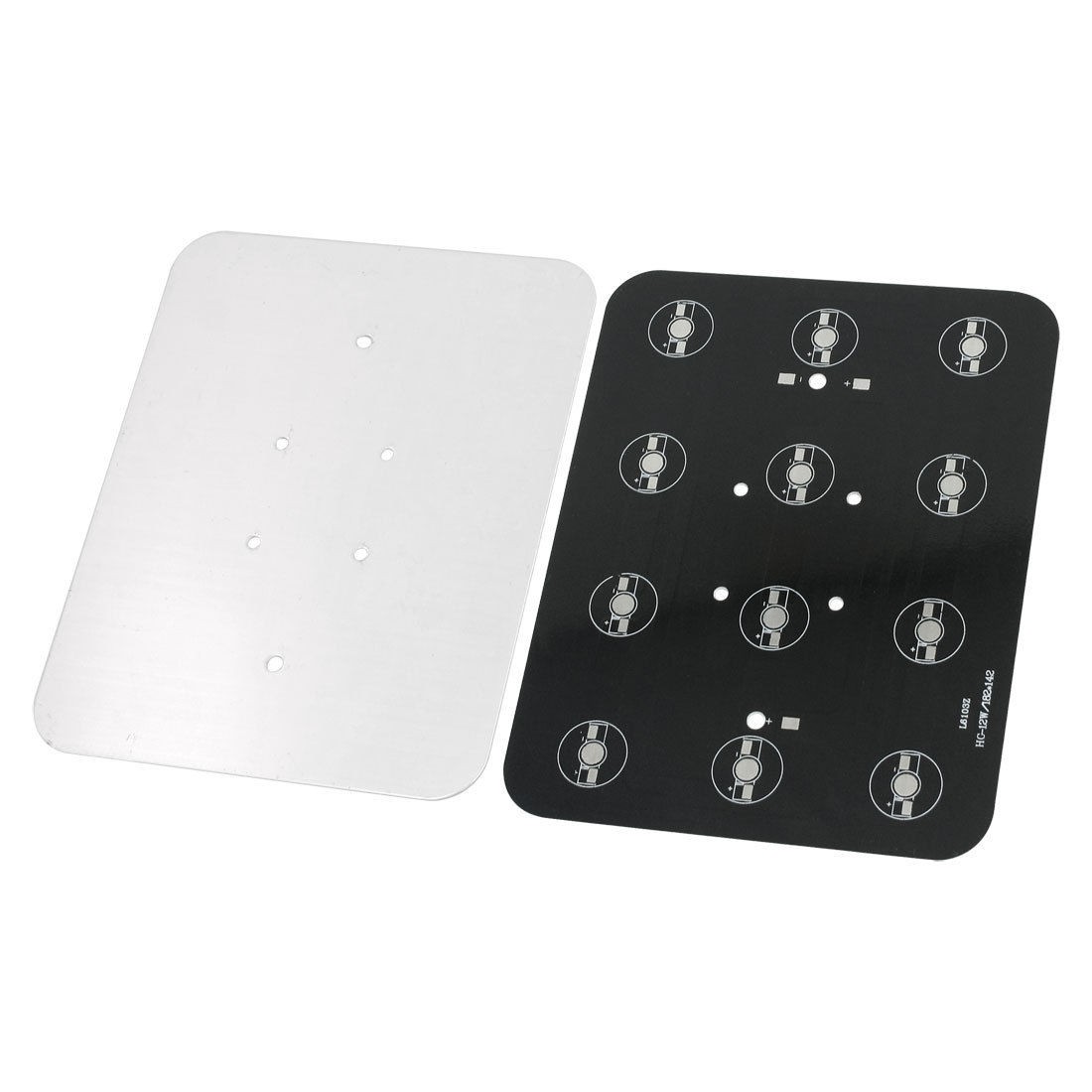 2Pcs 12 x 1W 3W 5W High Power LED Aluminum Base Plate 182mm x 142mm