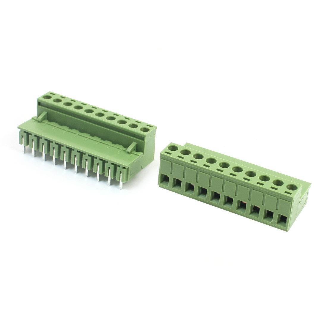2pcs 5 08mm Pitch 10pin PCB Mount Screw Terminal Barrier Block Connector
