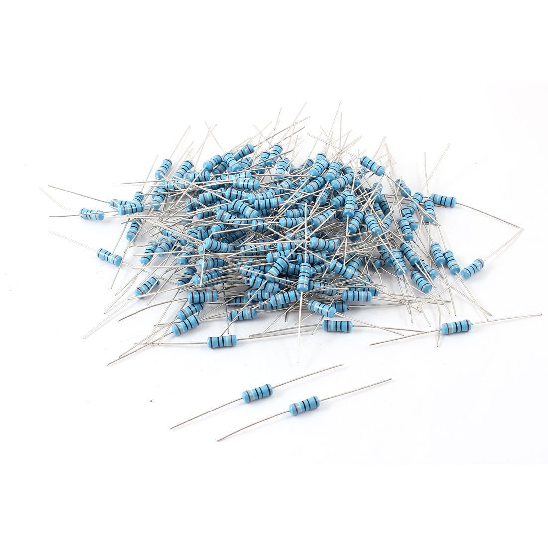 200Pcs 1W 1% Tolerance 390 Ohm Axial Lead Flameproof Metal Film Resistor