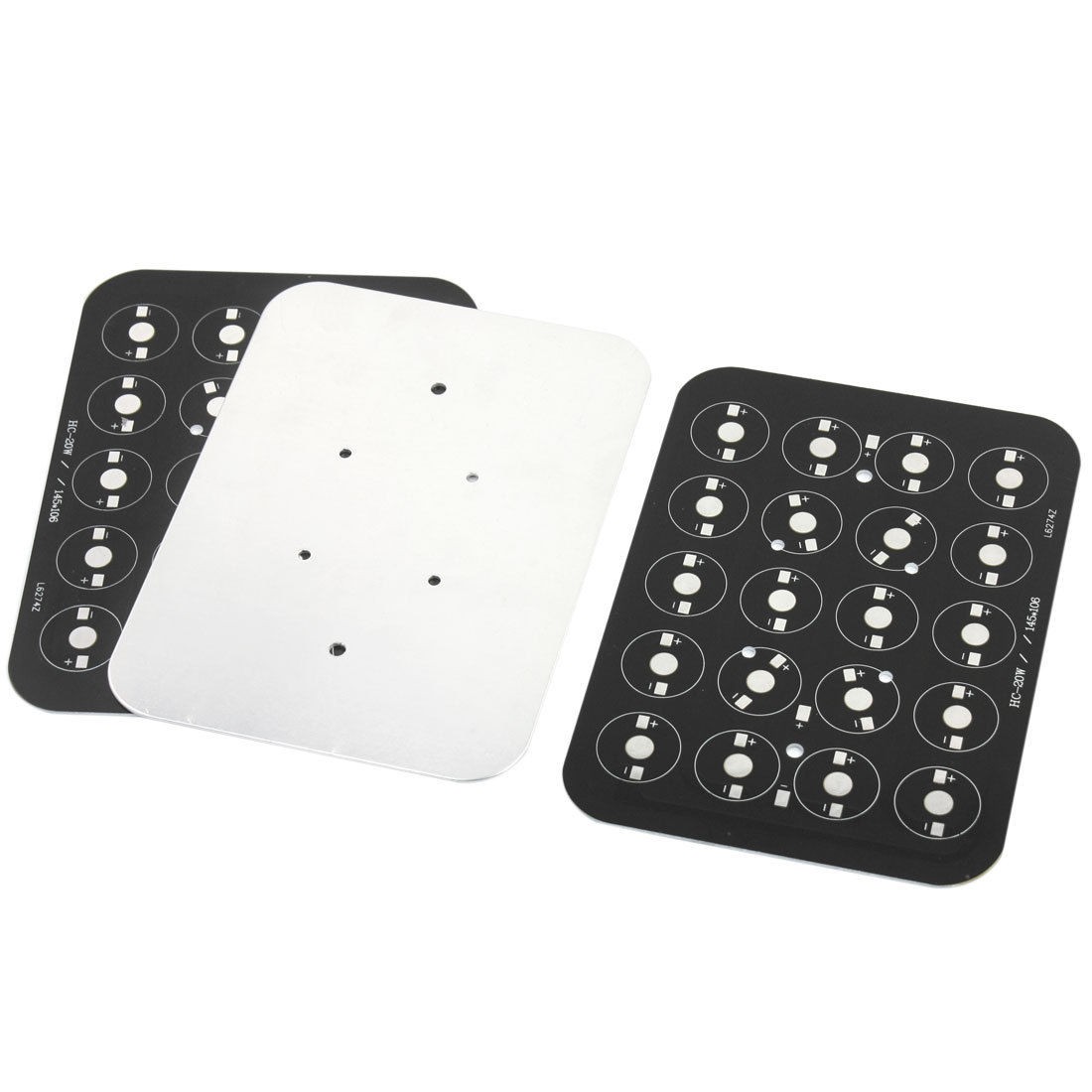 3Pcs 20 x 1W 3W 5W High Power LED Aluminum Base Plate 145mm x 106mm