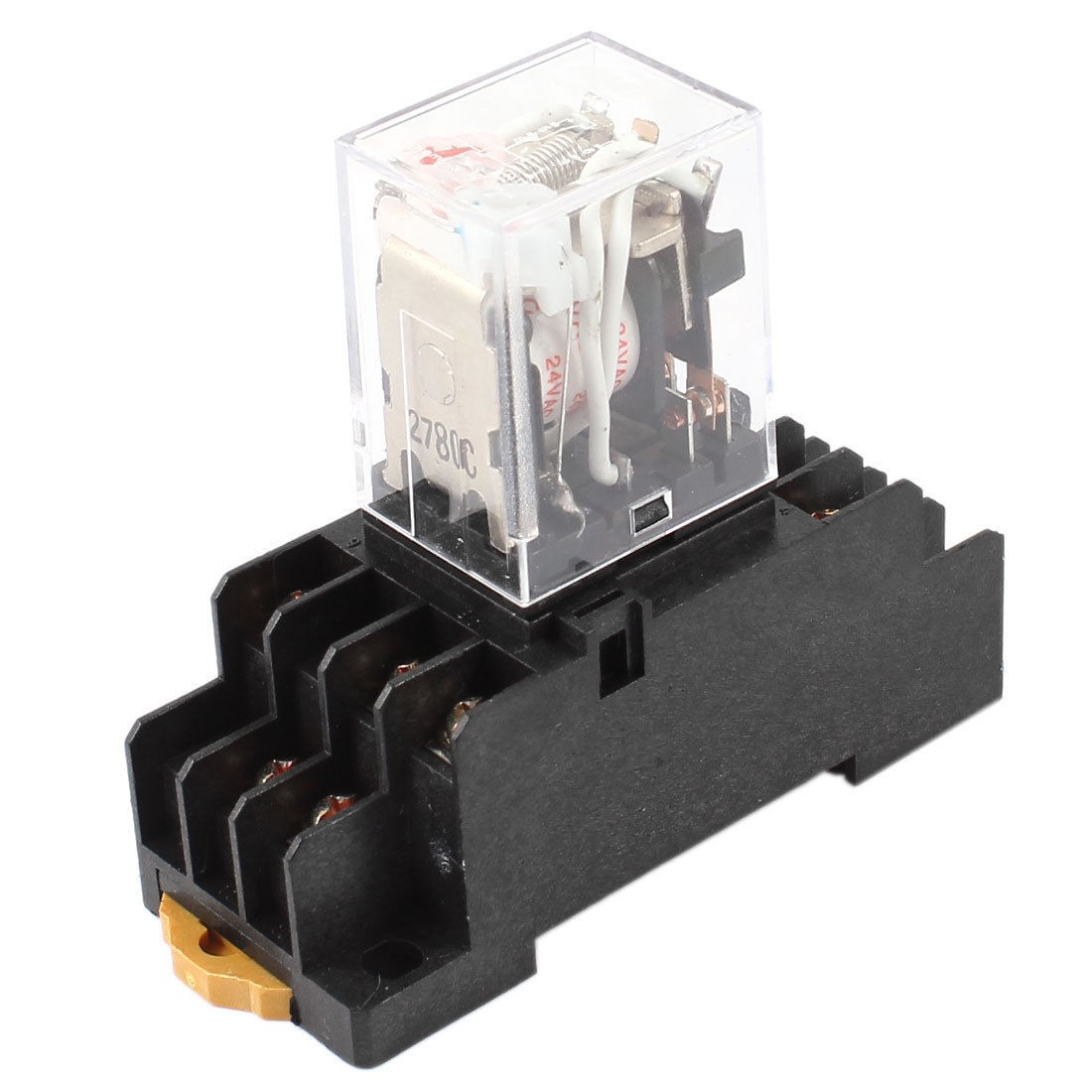 AC 24V Coil Red Indicator Light 3PDT 11 Pins Power Relay + Socket Base