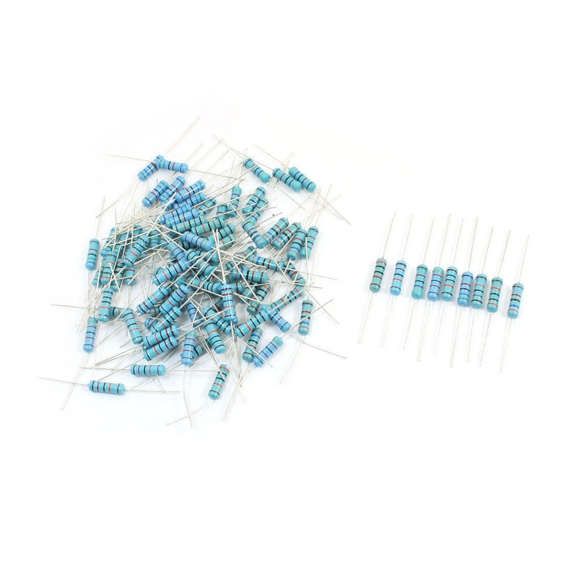 100Pcs 10 Values 2W 1% Tolerance 30K-180K Ohm Flameproof Metal Film Resistor