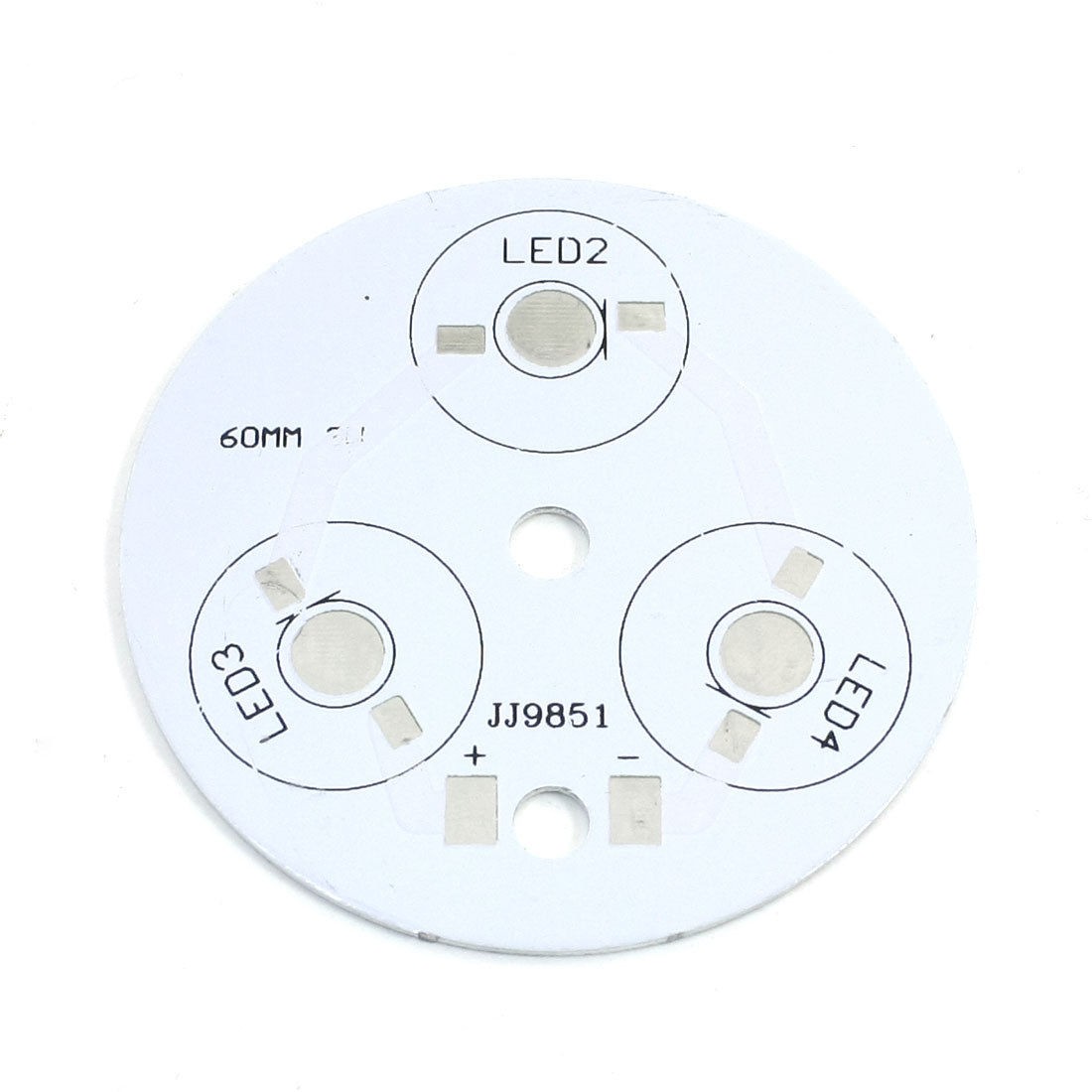 LED Aluminum PCB Circuit Board 60mm for 3 x 1W/3W/5W LEDs in Series