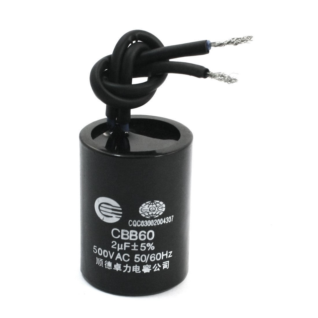 AC500V CBB60 Type 2uF Polypropylene Film Motor Capacitor for Washers