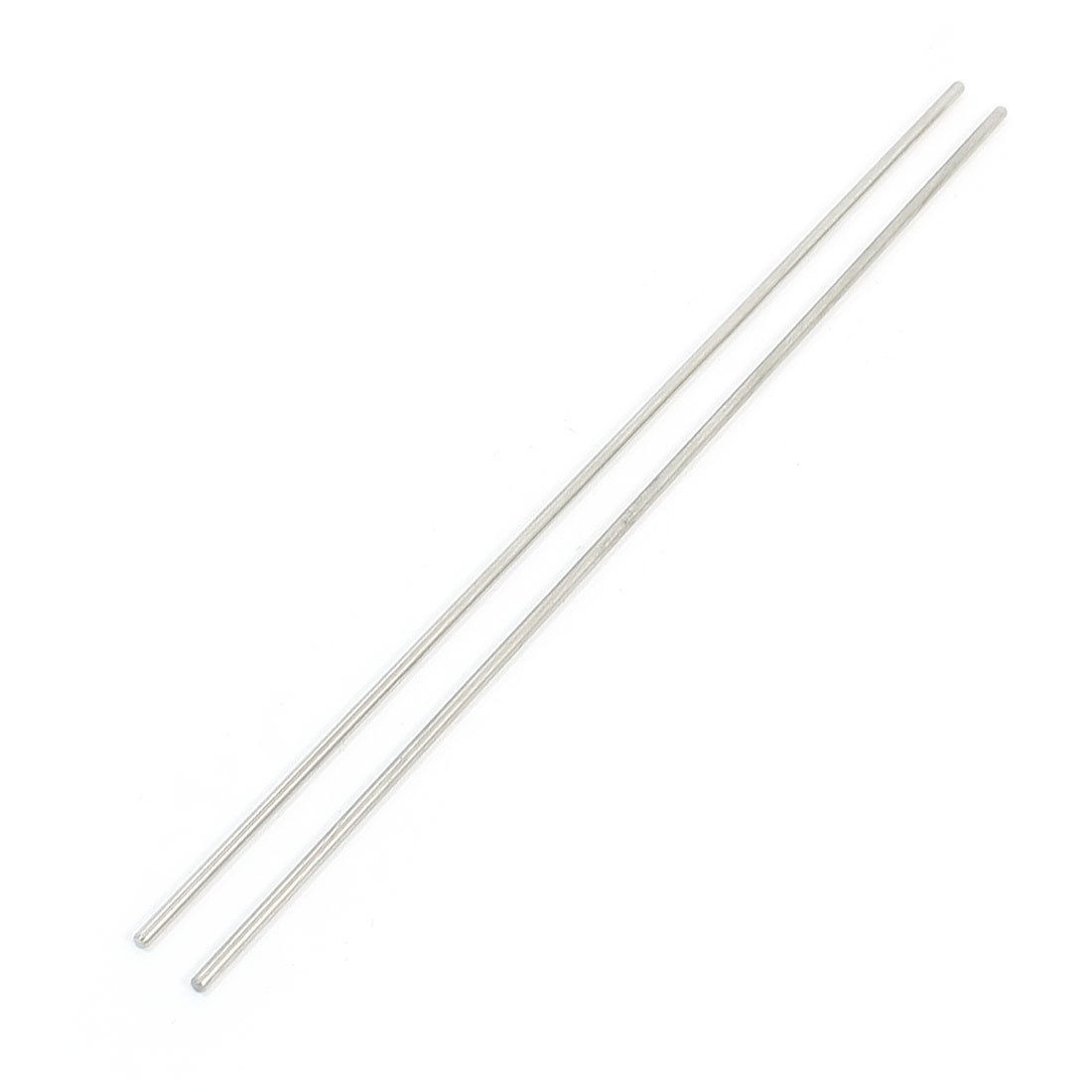 2Pcs 2mm Dia DIY Model Stainless Steel Circular Round Rod Bar 7.1" Long