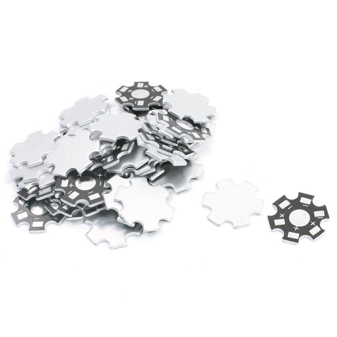 40Pcs Black LED PCB Aluminum Base Plate Circuit Board 20mm for 1W 3W 5W LEDs