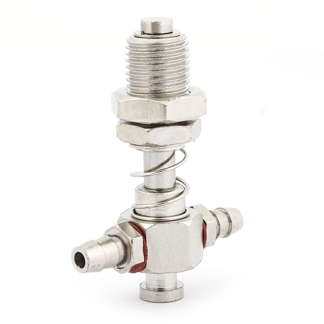 45mm Long 6mm Stroke Spring Vacuum Cup Level Compensator Silver Tone