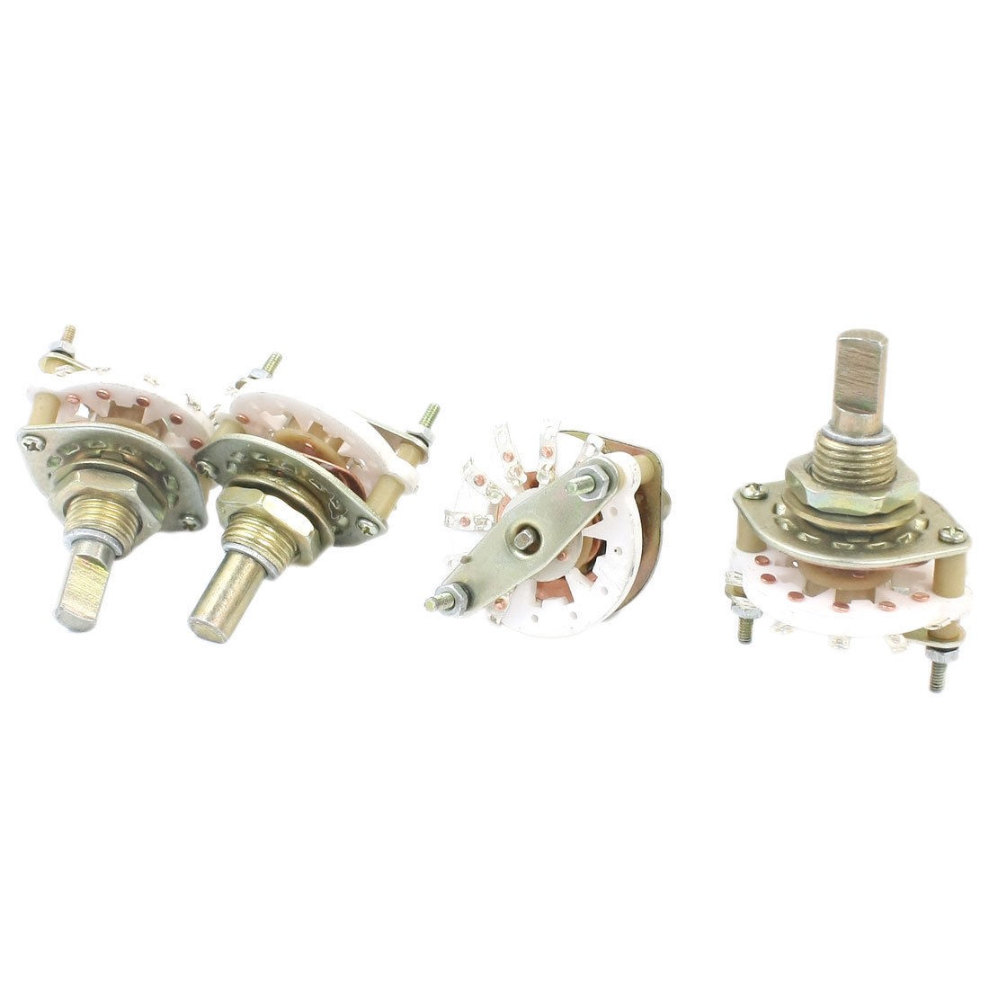 4Pcs 6mm Dia Shaft 1P6T 1 Deck Rotary Selector Switch Selector