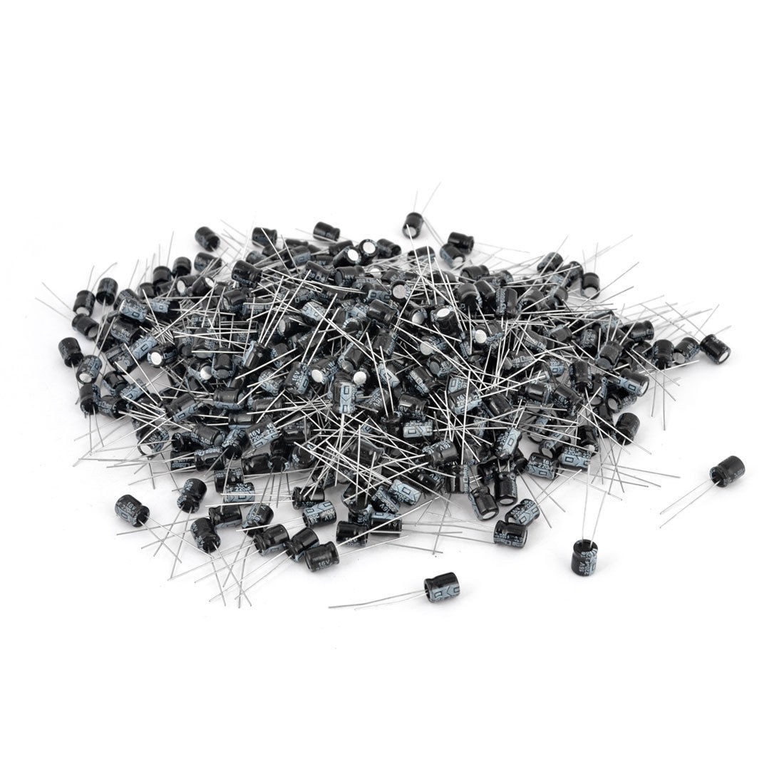 1000 Pcs 6mm x 7mm 220UF 10V Polarized Radial Electrolytic Capacitor