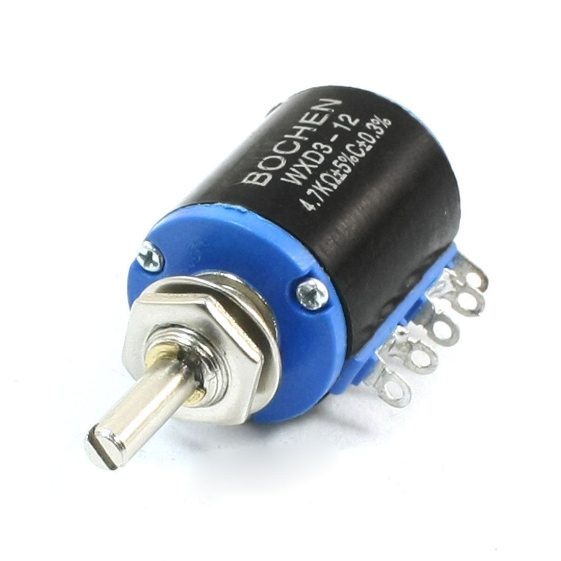WXD3-12 4.7K Ohm 5% Tolerance 3 Solder Lug Wirewound Potentiometer