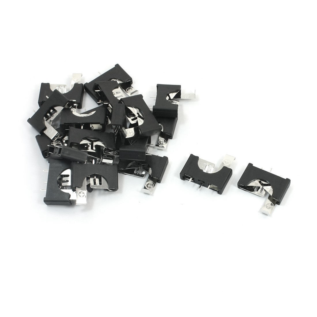 20 Pcs 3 Pins Plastic Housing CR2025 Cell Button Battery Holder Socket Case