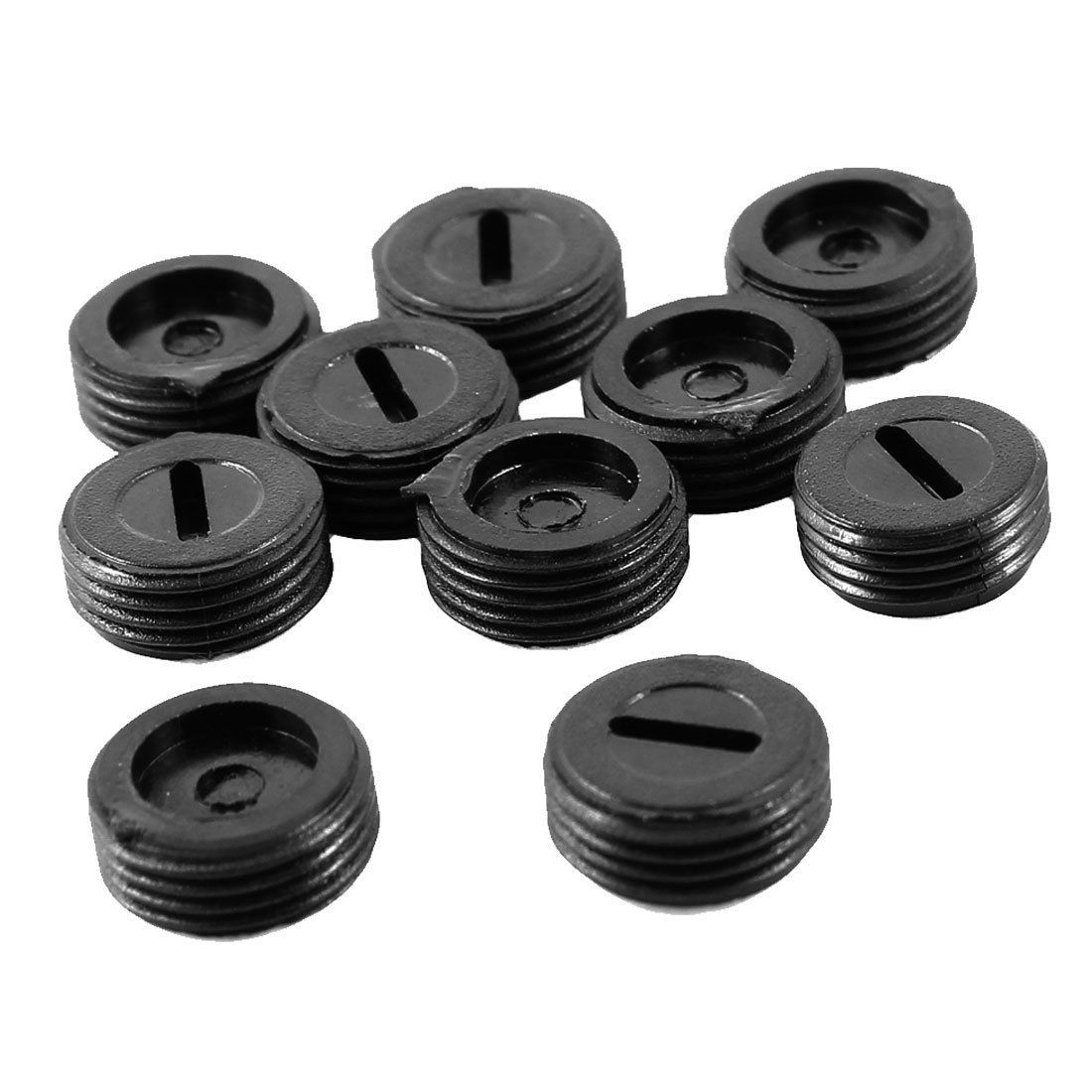 10 Pcs Plastic Electric Tool 13mm Male Thread Dia Carbon Brush Screw Holder Cap