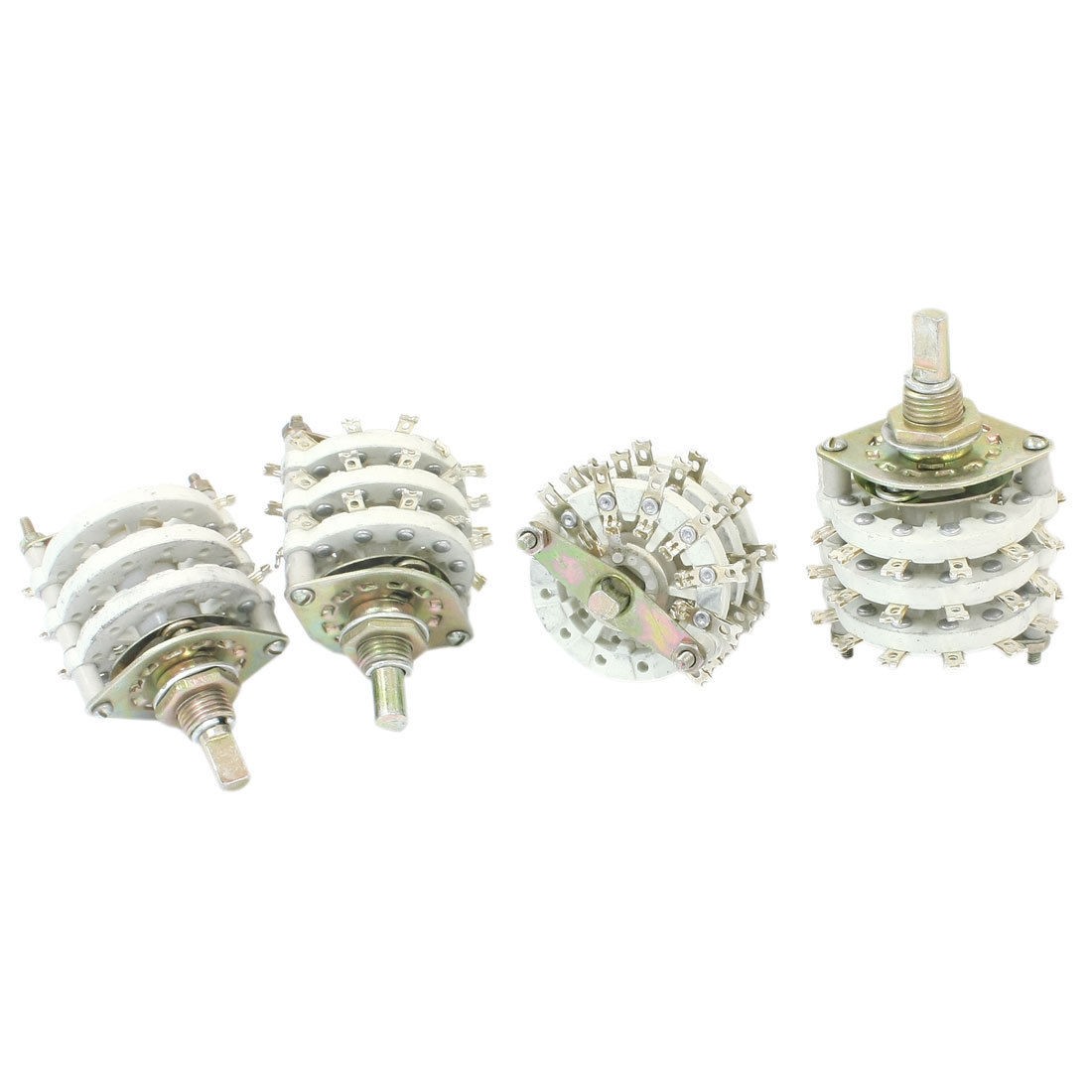 4pcs 3P6T 3 Pole 6 Throw Three Deck Band Channel Rotary Switch KCZ3*6