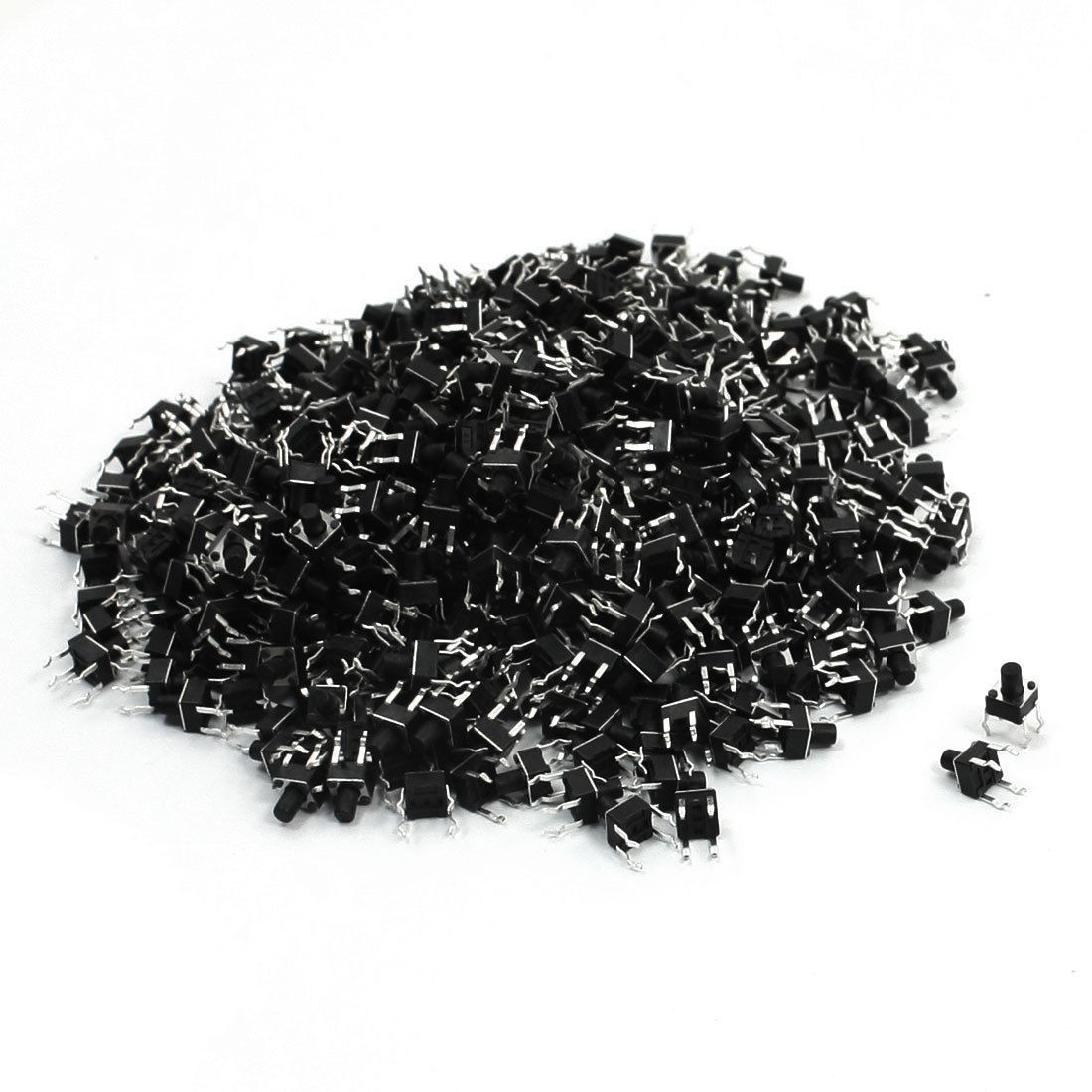 500Pcs 4.5x4.5x6mm 4Pin PCB Mount Momentary Tactile Button Switches