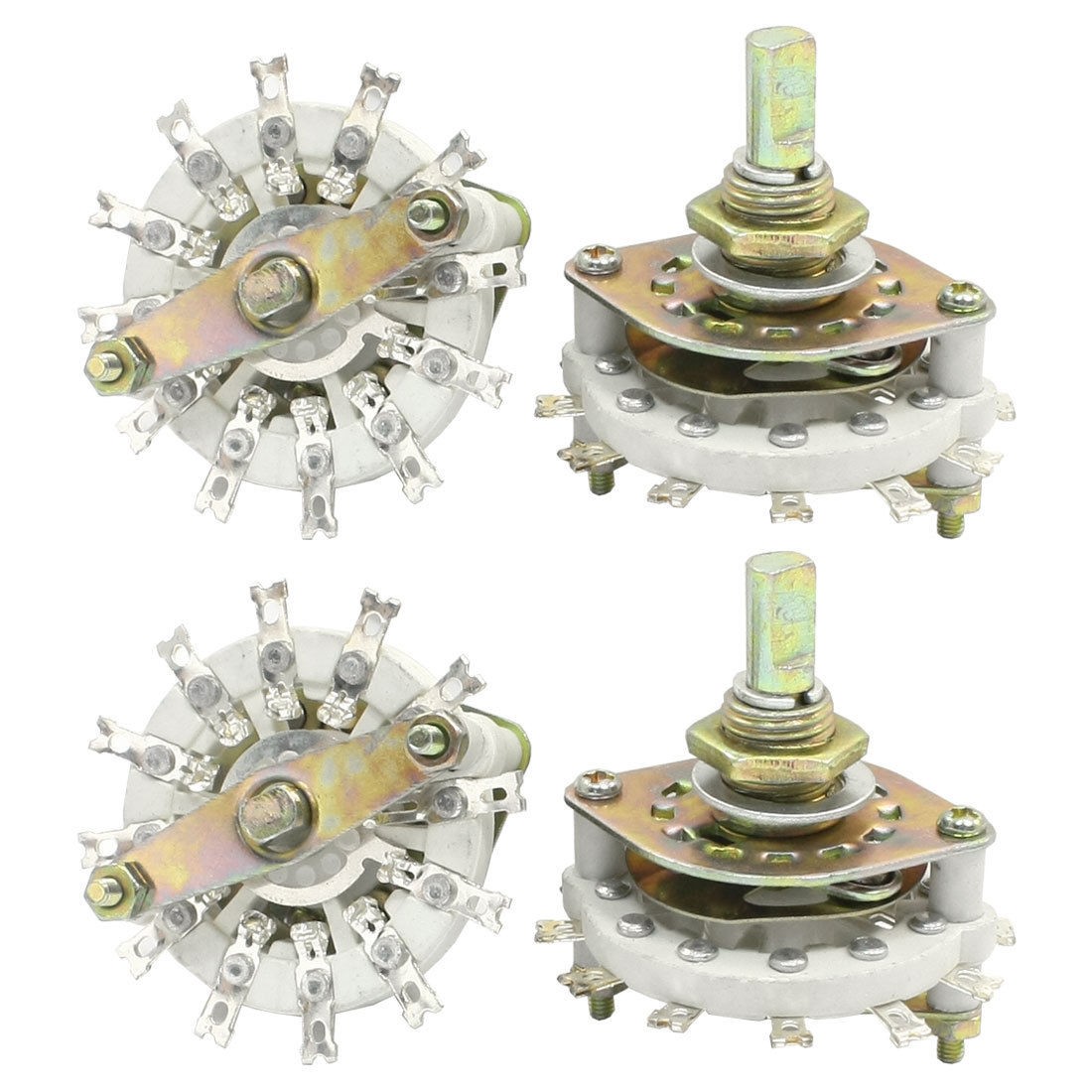 4pcs 1P11T 1 Pole 11 Way One Deck Band Channel Rotary Switch KCZ1*11