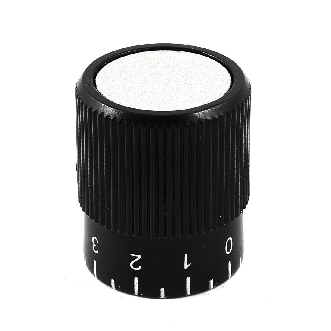 Plastic 8mm Shaft Cylinder Design Machine Scale Control Knob Black
