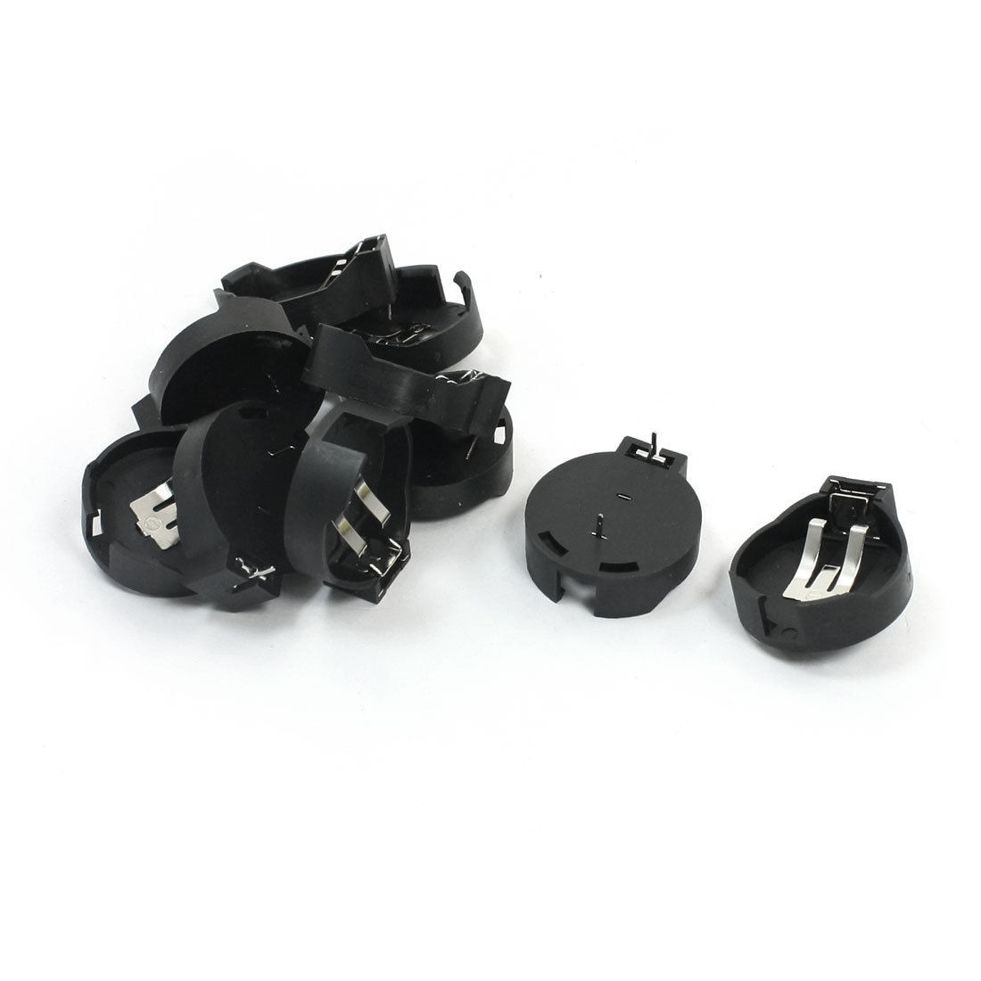 10 Pcs Round Plastic 20mm Pin Distance CR2477 Button Cell Battery Holder