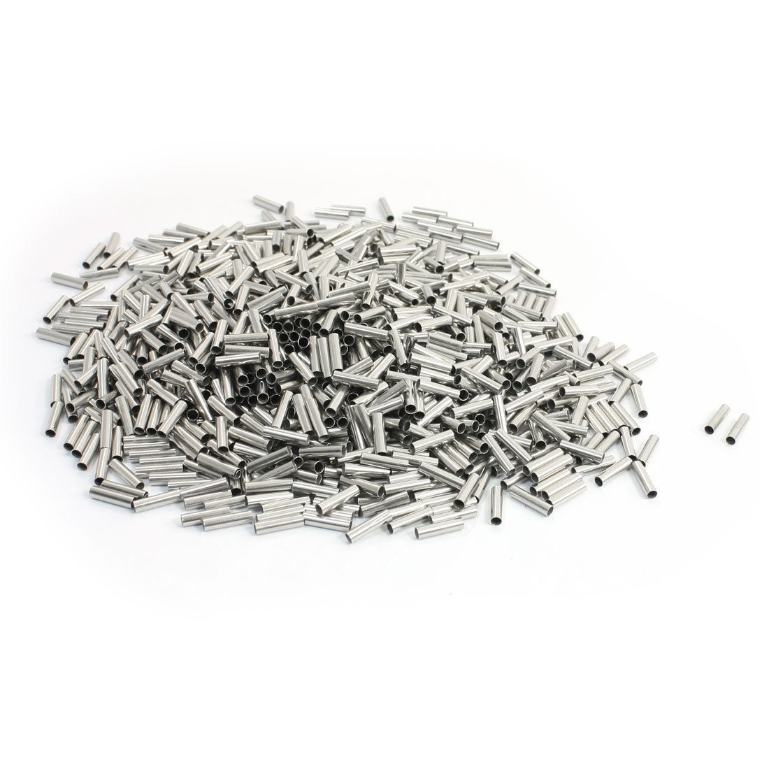 2000Pcs EN2508 Model Tin Coated Tube Bare Terminal 14AWG Electric Wire Connector