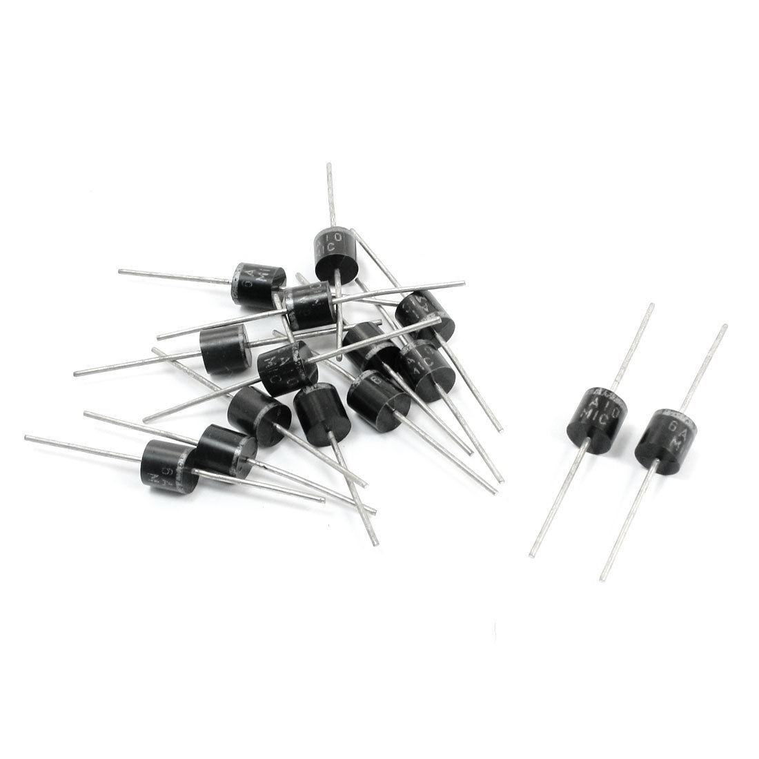 15 Pcs 1000V 6A Polarized Rectifying Axial Rectifier Diodes 6A10