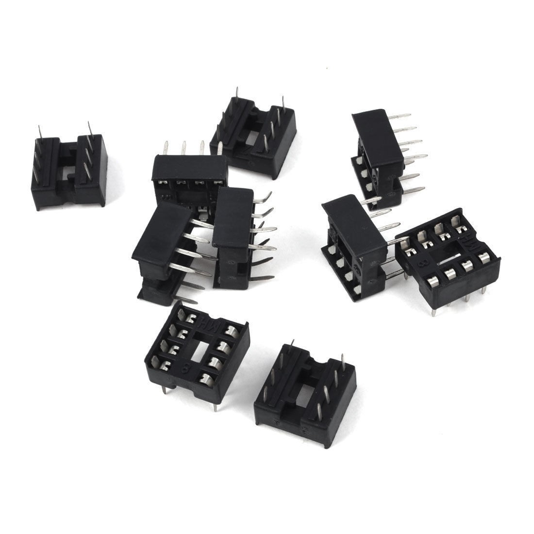 2 54mm Pitch Through Hole 8 Pins DIP IC Socket PCB Board Adapter 10 Pcs