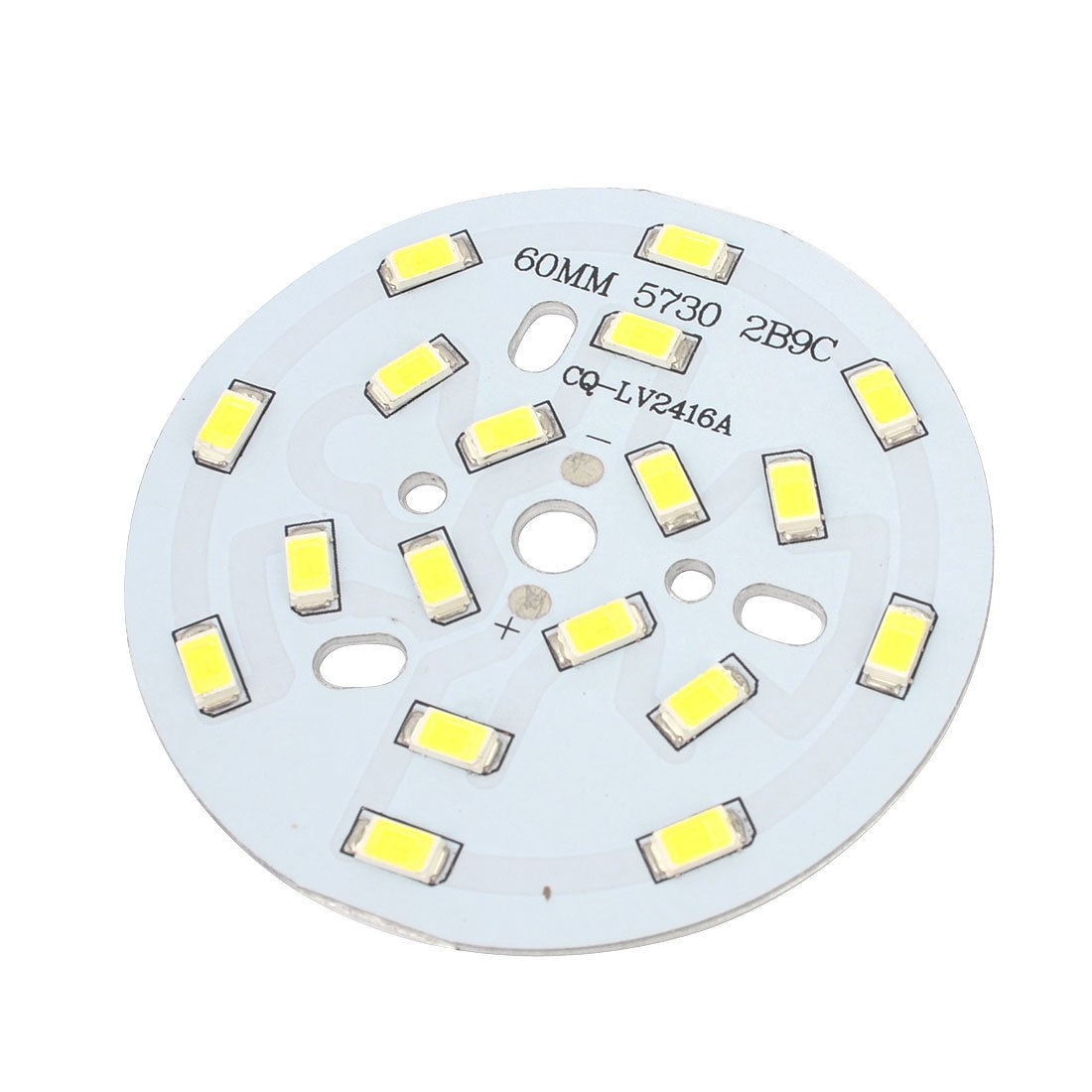 White 18 LED 9W 50-60Lm 5730 SMD + Aluminum Base Plate PCB 60mm DIY