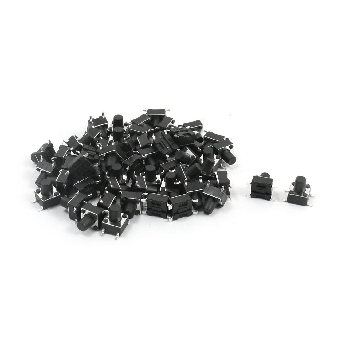 55Pcs Momentary Tact Tactile Push Button Switch 6x6x7.5mm 4-pin SMD
