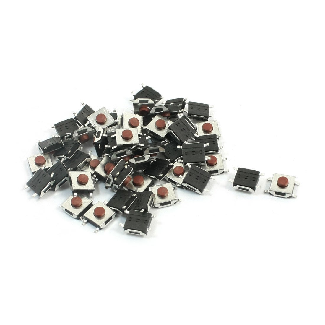 55Pcs Momentary Tact Tactile Push Button Switch 6mmx6mmx3.1mm 4-pin