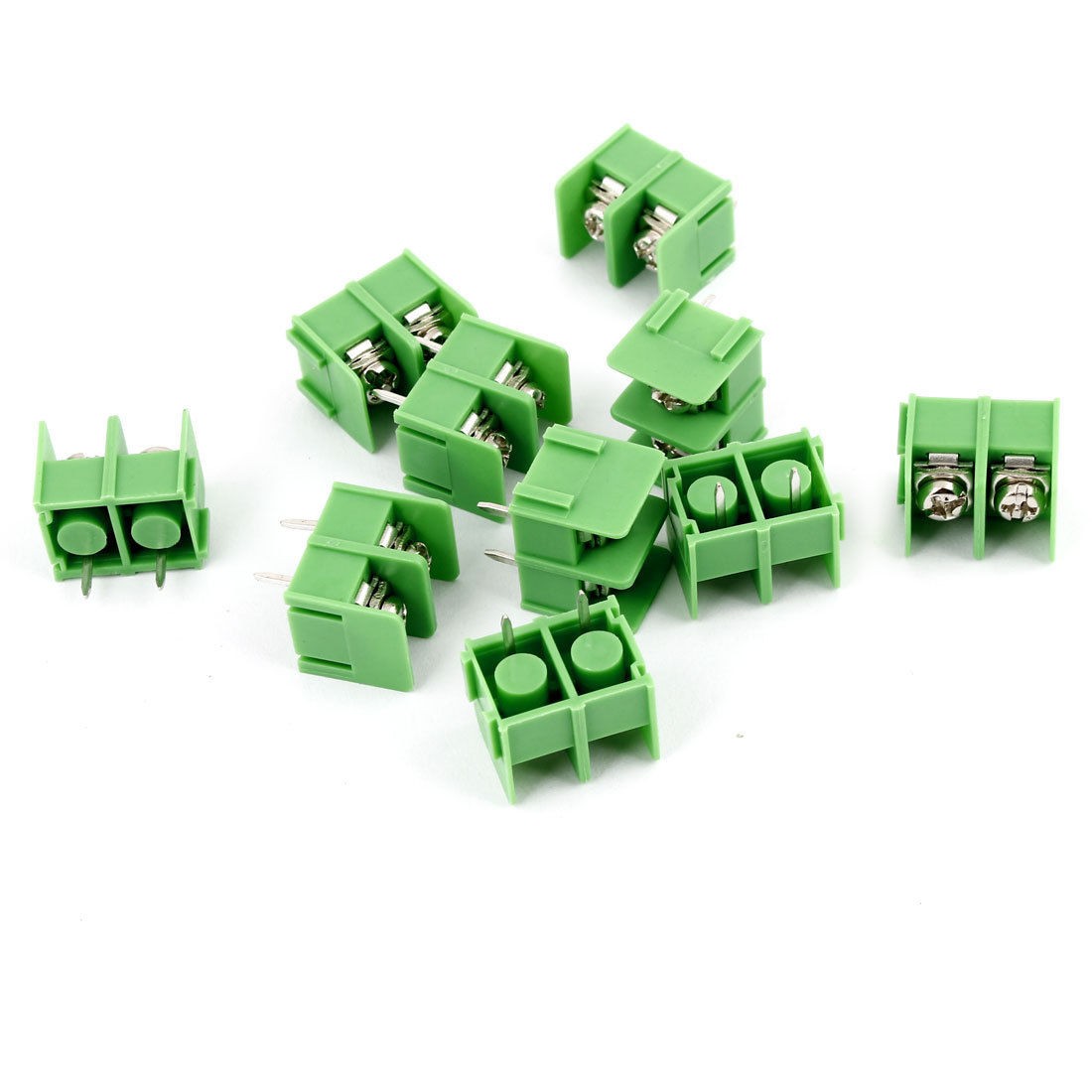 10pcs 2 Pin 7.62mm Single Pluggable Terminal Block Straight Connector 300V 20A