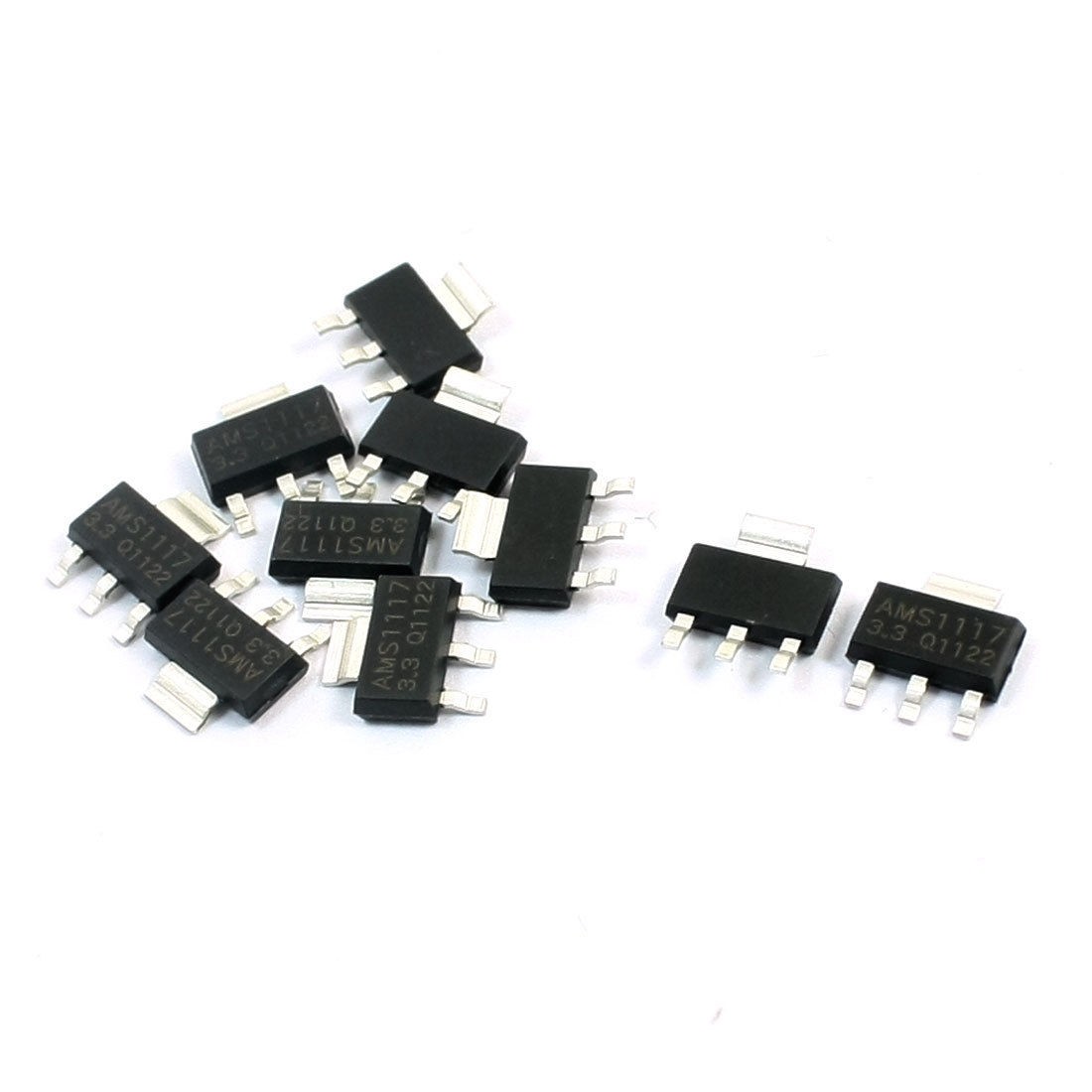 10Pcs AMS117-3.3 3.3V 1A SOT-223 IC SMD Voltage Regulators