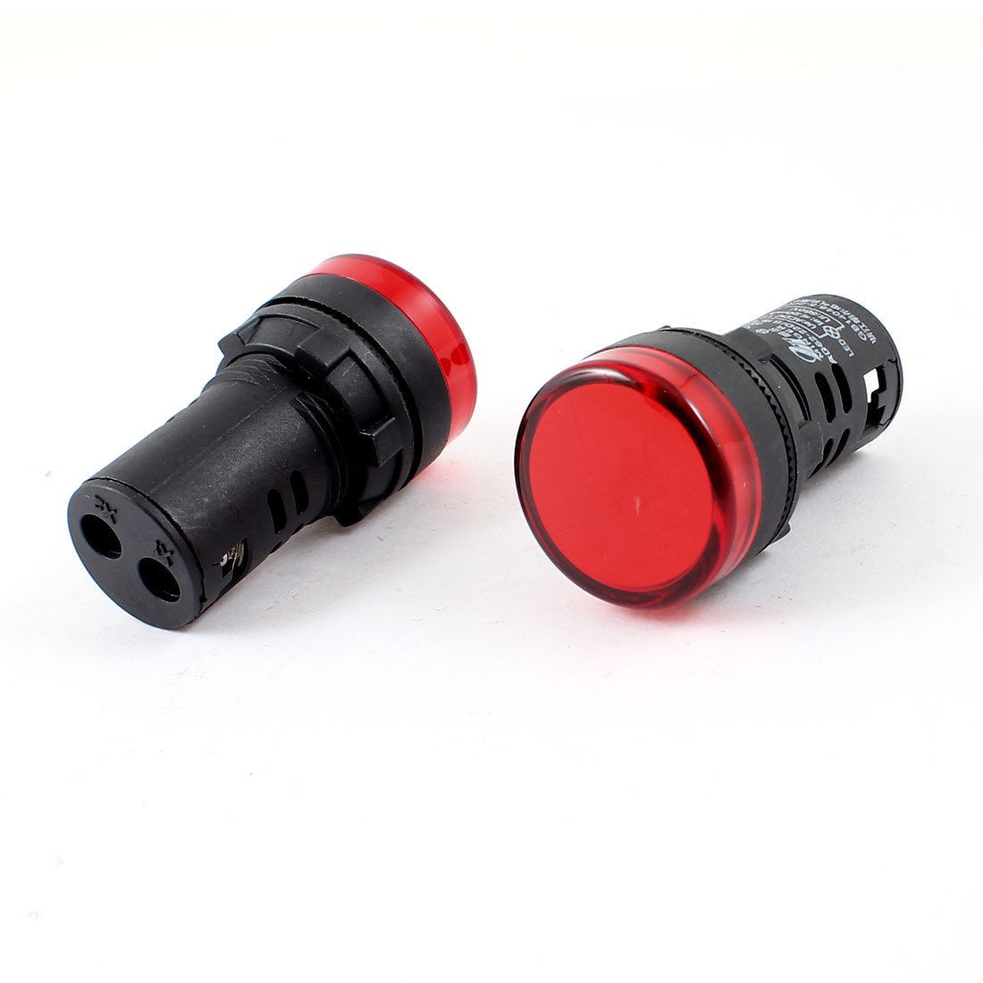 2Pcs AC110V Red LED Power Indicator Pilot Signal Light Lamp 22mm Panel Mount