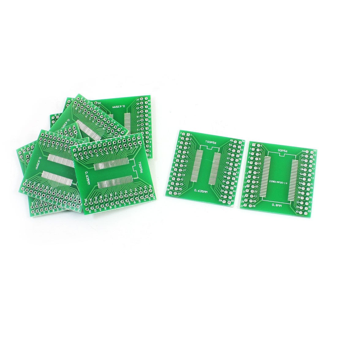 10Pcs 0.635mm 0.8mm SSOP56 TSSOP56 to 2.54mm DIP56 SMD IC PCB Adapter Socket